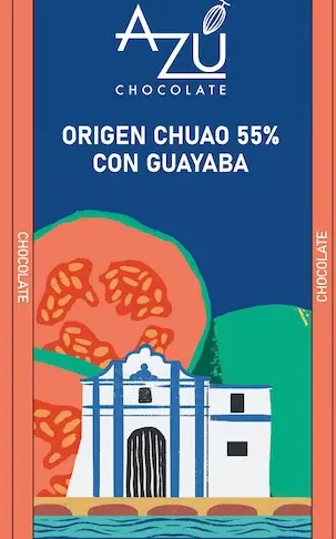 BARRA DE CHOCOLATE CHUAO CON GUAYABA 55%