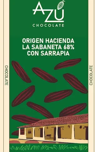 Barra de Chocolate Hacienda La Sabaneta 68% con sarrapia